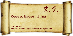 Kesselbauer Irma névjegykártya